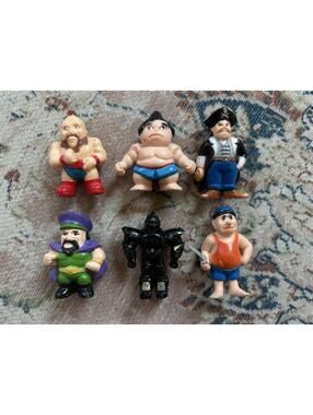 Vintage Soma Rubber Figures Pirates Wrestlers Sonic Ranger Lot of 6 2”